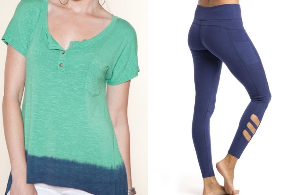 organic cotton leggings paired with a hemp top for an eco-friendly summer outfit